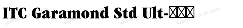 ITC Garamond Std Ult字体转换